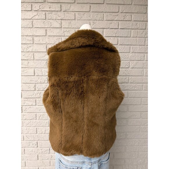 Vintage Setmar New York Women’s Brown Faux Fur Vest S/M - Picture 2 of 8